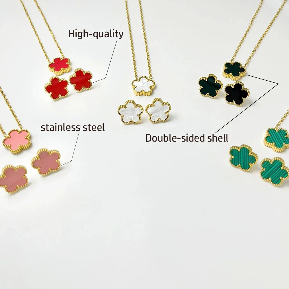 parure bijoux femme en acier inoxydable plusieurs couleurs